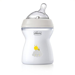 Chicco NaturalFeeling butelka plastikowa ze smoczkiem przepływ średni 2m+
