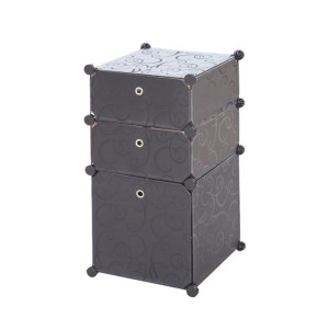 SZAFA MODUŁOWA Garderoba 3 moduły BLACK BASIC