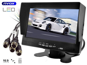 Monitor samochodowy lcd 7cali ahd 4pin z funkcją rejestratora 12v 24v