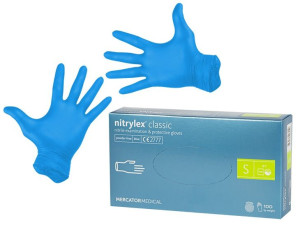 2689  Rękawiczki nitrylowe niebieskie s 100szt