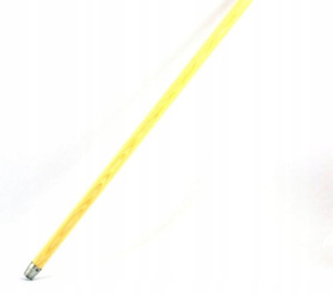 Kij 120cm drewniany z gwintem metalowym
