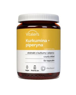 Vitaler's Kurkumina 500mg + Piperyna 5mg