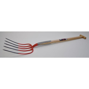 Widły gospodarcze ze skuwką, 5-zębne oprawne T 90 cm