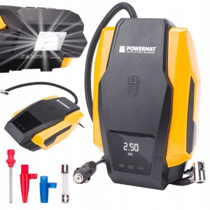 Kompresor BEZOLEJOWY Sprężarka Przenośna 12V LCD PM-KB-120M