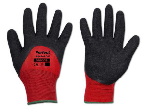 Rękawice ochronne PERFECT GRIP RED FULL lateks r.10