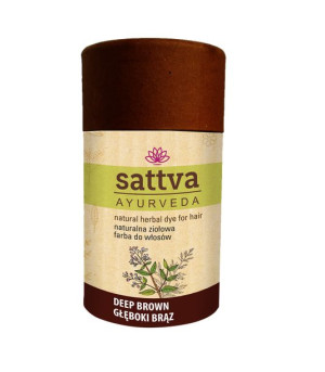 Sattva Natural Herbal Dye naturalna ziołowa farba do włosów Deep Brown 150g