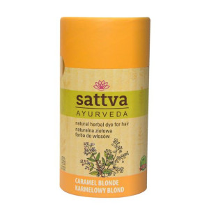 Sattva Natural Herbal Dye ziołowa farba do włosów Caramel Blonde 150g