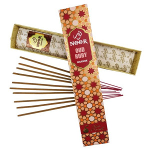 Kadzidełka Premium Noor OUD RUBY 15g o zapachu perfum