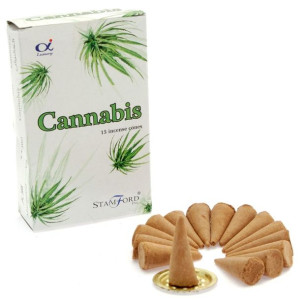 Kadzidełka Stożkowe Stamford Premium - Cannabis o zapachu marihuany