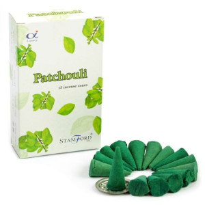 Kadzidełka Stożkowe Stamford Premium - Patchouli o zapachu drzewa paczuli