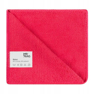 MR RAG 30x30cm red 250gsm mikrofibra czerwona