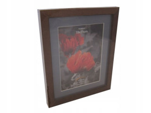 Ramka drewno 21x30 passepartout 15x21 Brązowa