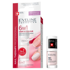 Eveline 6w1 Care&Colour odżywka do paznokci nadająca kolor French 5ml