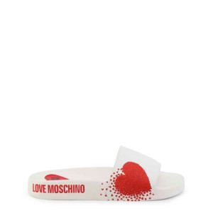 Klapki marki Love Moschino model JA28012G1EI15 kolor Biały. Obuwie Damskie.