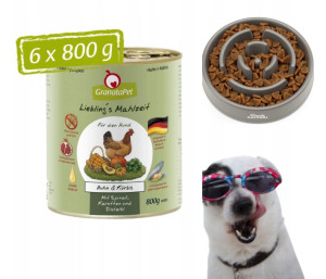 Karma Dla Psa 65% Mięsa Kurczak Z Dynią + Miska