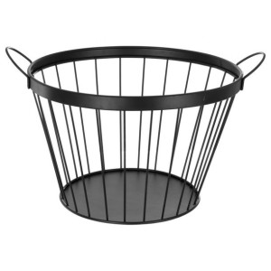 Koszyk Szary Metalowy Z Uchwytem H-26cm