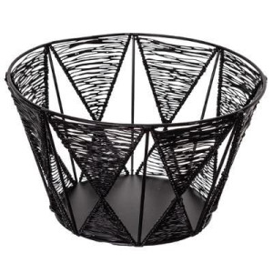 Koszyk Czarny Metalowy 24 X 14 Cm