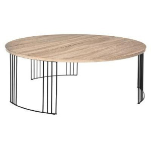 Stolik Kawowy Czarny Metalowy Top