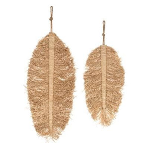Dekoracja ścienna bambus liść liście x 2 szt FOLK BOHO