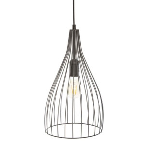 lampa wisząca "RITA" czarna, metalowa D 22 cm