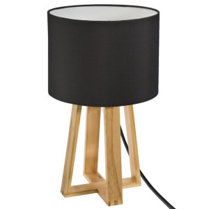 Lampa CZARNA MOLU stołowa biurowa 35 cm
