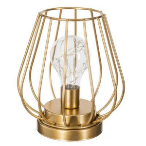 Lampa Micro LED MADI metalowy drut złoty wys. 17cm