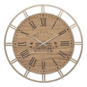 Zegar drewno metal 70 cm kolonialny BOHO