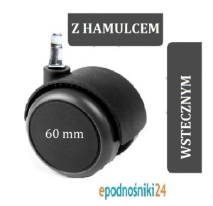 Kółka do fotela obrotowego IKEA 60 mm fi.10 hamulcem wstecznym