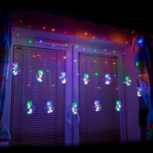 Lampki LED kurtyna kule wiszące 3m 108LED multikolor