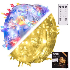 Lampki LED łańcuch na kole  ślub wesele 50m 500LED z pilotem