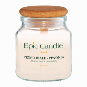 Epic Candle sojowa świeca zapachowa PIŻMO BIAŁE-PIWONIA 200ml