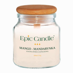 Epic Candle sojowa świeca zapachowa MANGO-MANDARYNKA 200ml