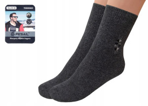 Wełniane Ciepłe Skarpety Męskie Angora 40-44