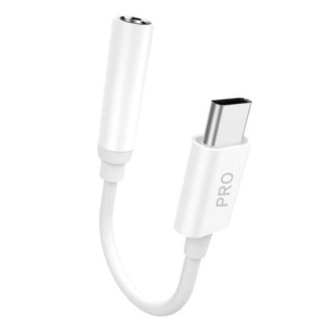 Adapter Audio Dudao Usb-c/mini Jack 3,5mm Biały (l16cpro)