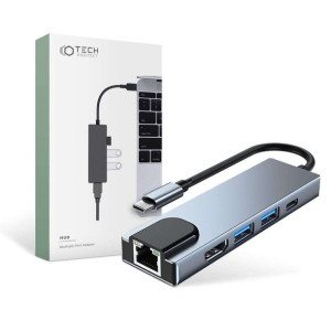 Hub Adapter Usb V3-hub 5w1 Usb-c Grey