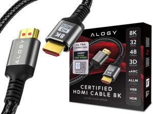 Kabel Hdmi 2.1 Alogy 8k 60hz 48gbps 3m Czarny