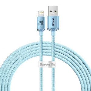 Kabel Baseus Crystal Shine Series Usb/lightning 2,4a 20w 2m Niebieski