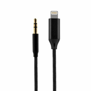 Kabel Reverse Lightning/jack 3.5mm 1m Czarno/czerwony