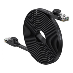 Płaski Kabel Sieciowy Baseus Speed Six Rj45 1000mbps 15m Czarny
