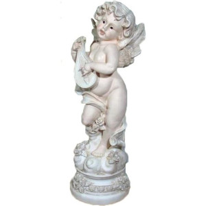Anioł Aniołek Duża Figurka Dekoracyjna Z Lirą 82 Cm