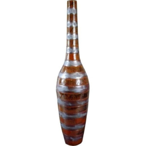Wazon Ceramiczny Na Kwiaty Wysoki 38 Cm Brąz