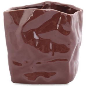 Osłonka Wazonik Ceramiczny Kolor Brązowy