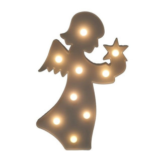 Anioł 9 Led Biały Ozdoba Świąteczna Anioł