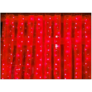 Kurtyna Sople 100 Led Gniazdo Ip44 Czerwona Ii