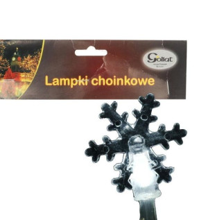 Lampki Choinkowe 20 Led Śnieżynki Białe Ii
