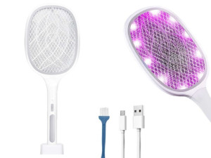 Lampa Owadobójcza 10 Led Uv Alogy Przenośna Łapka Na Owady Insekty Biała