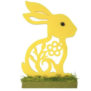 Zajączek Wielkanocny Z Pianki Figurka Stojąca Żółty
