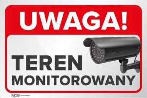 TABLICZKA 30x20 teren monitorowany kamera tablica