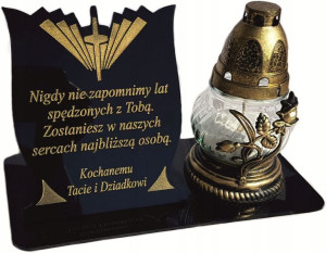 podstawka na znicz GRAWER, statuetka na grób, 25cm
