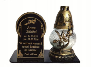 podstawka na znicz, statuetka na nagrobek + grawer